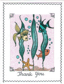 Cut-N-Create GlitterFilm 12 Card Kit Fish Friends AS1343