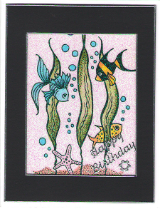 Cut-N-Create GlitterFilm 12 Card Kit Fish Friends AS1343