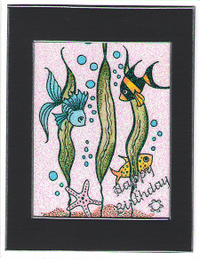 Cut-N-Create GlitterFilm 12 Card Kit Fish Friends AS1343