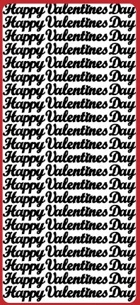 Happy Valentines Outline Sticker  DD2134