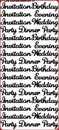 Invitation - Birthday - Party - Evening Outline Sticker  DD2228