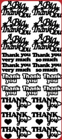 Thank You Various Outline Sticker DD2303