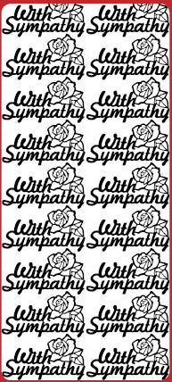 With Sympathy Rose Outline Sticker DD2771