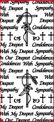 With Deepest Sympathy Outline Sticker  DD2773