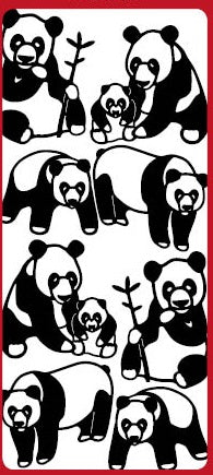 Panda Bears Outline Sticker  DD5315