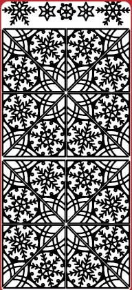 Snowflake Corners  Outline Sticker  DD7093