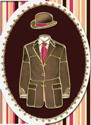 Fashion Gentleman Outline Sticker   DD8532