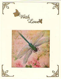 GlitterFilm & Vintage Hues 12 Card Kit Dragonfly Squares