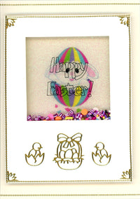 GlitterFilm & Vintage Hues Shaker Card Kit Easter Egg Bunny
