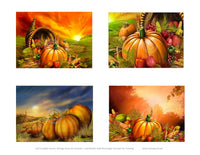 Fall Pumpkin Scenes, Vintage Hue Acetate