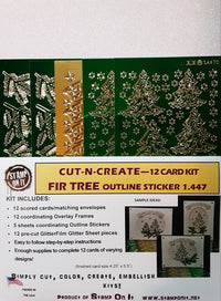 Cut-N-Create 12 Card Kit Fir Tree 1.447