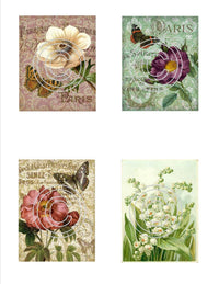 GlitterFilm & Vintage Hues 12 Card Kit Floral 10