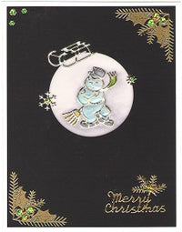 Heartfelt Snowman Outline Sticker  2182