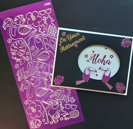 Flamingos Outline Sticker  4021