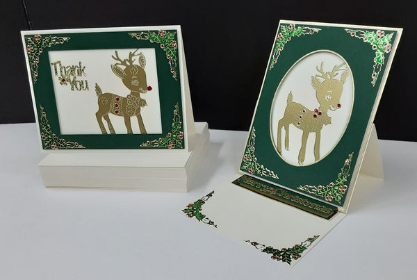 Glitter Embossed Holiday Stickers - Vintage Christmas