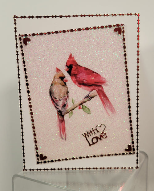 Holly Berry Cardinals (4), Vintage Hue Acetate