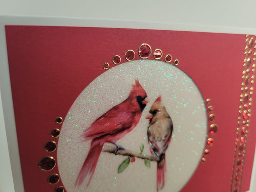 Holly Berry Cardinal Squares Vintage Hue Acetate