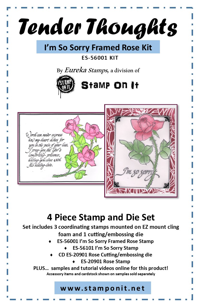 I'm So Sorry Framed Rose Stamp Kit ES-56001KIT