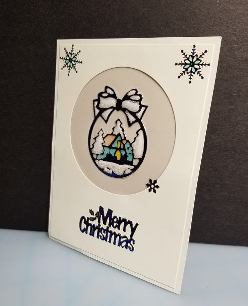 CARD KIT... Outline Sticker-Vellum 12 Card Kit Landscape Bauble 2431