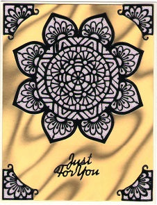 Mandalistick 3 Medallion Outline Sticker  3992