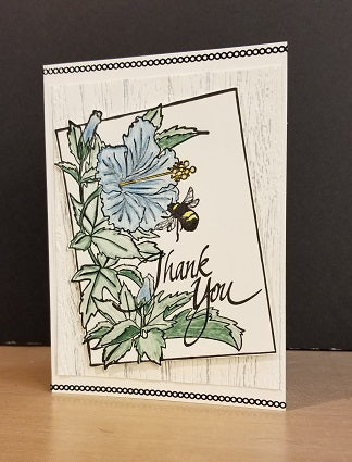 Thank You Hibiscus and Bee Framed Stamp Kit ES-56201