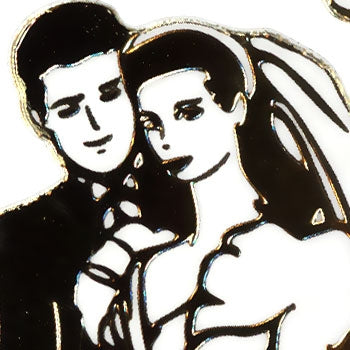 Sticker, Double Embossed Marriage Couple  356421