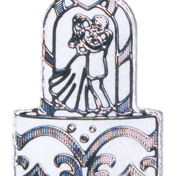 Sticker, Double Embossed Wedding Couple  356424