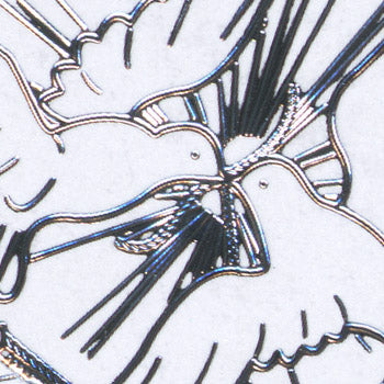 Sticker, Double Embossed Marriage Doves w-Rings  356425