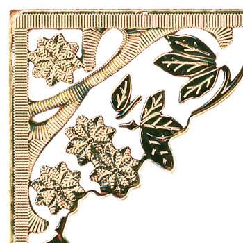 Sticker, Double Embossed Blossom Design Corners-Borders  356526