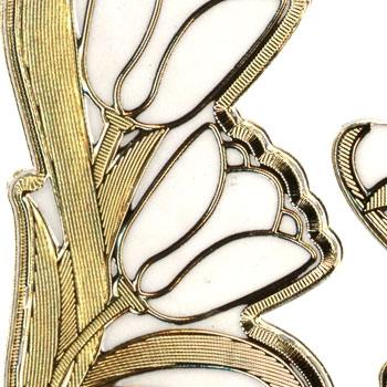 Sticker, Double Embossed Tulip Corners  356531