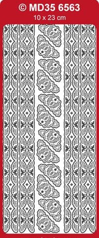 Sticker, Double Embossed Corners-Borders flowers small  356563