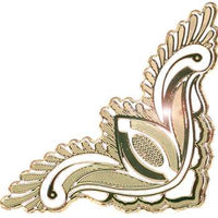 Sticker, Double Embossed Corners Feathers  356751