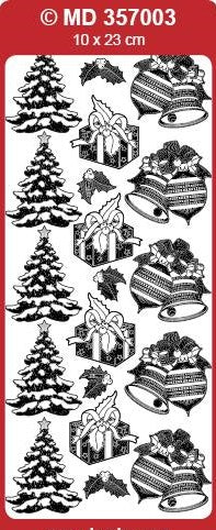 Sticker, Double Embossed Various Christmas Designs  357003