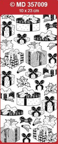 Sticker, Double Embossed Christmas Presents  357009
