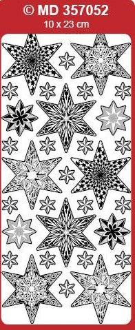Sticker, Double Embossed Stars  357052