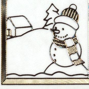 Sticker, Double Embossed Window with Candle  357053