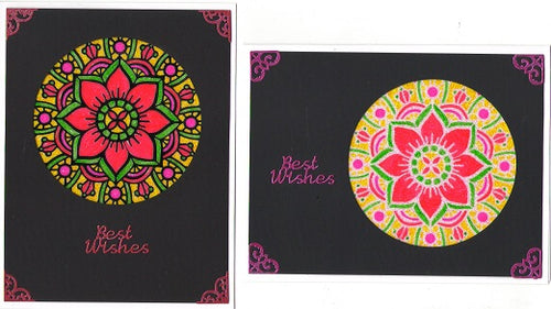 Mandalistick 4 Medallion Outline Sticker  3993