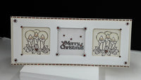 Christmas Candles Outline Sticker  DD7011