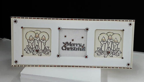Christmas Candles Outline Sticker  DD7011