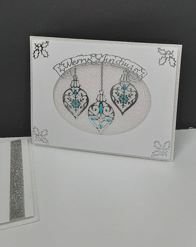 Merry Christmas Banner Outline Sticker  DD2716