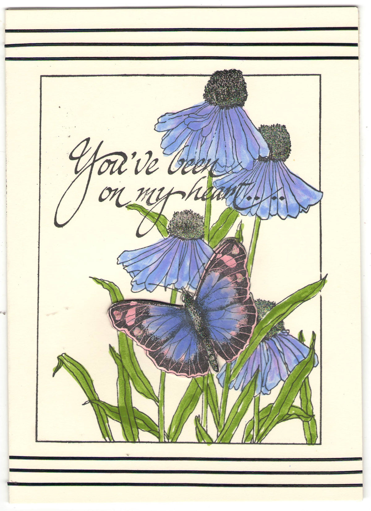 On My Heart Butterfly and Daisy Framed Stamp Kit  ES-55901KIT