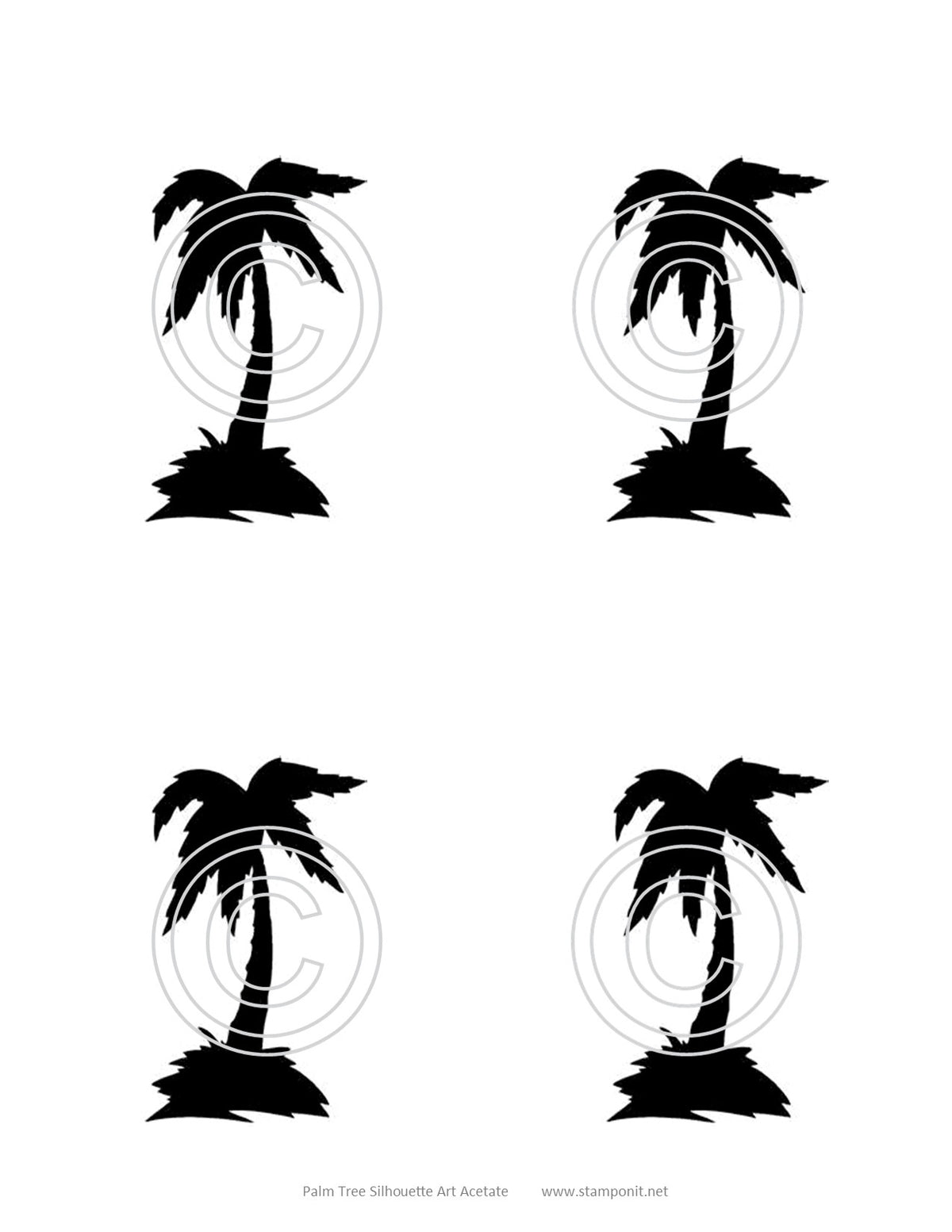 Palm Art Acetate Silhouette