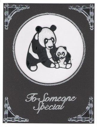 Panda Bears Outline Sticker  DD5315