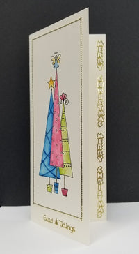 Merry Christmas Vertical Outline Sticker  DD2714