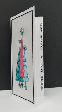 Merry Christmas Vertical Outline Sticker  DD2714