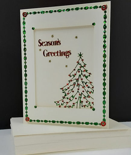 Season's Greetings w-trees Outline Sticker  1.791