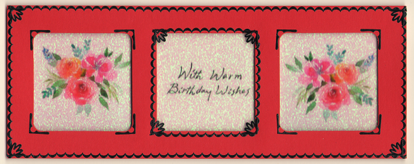 GlitterFilm & Vintage Hues 12 Slimline Card Kit Shades of Florals 1 Birthday Wishes