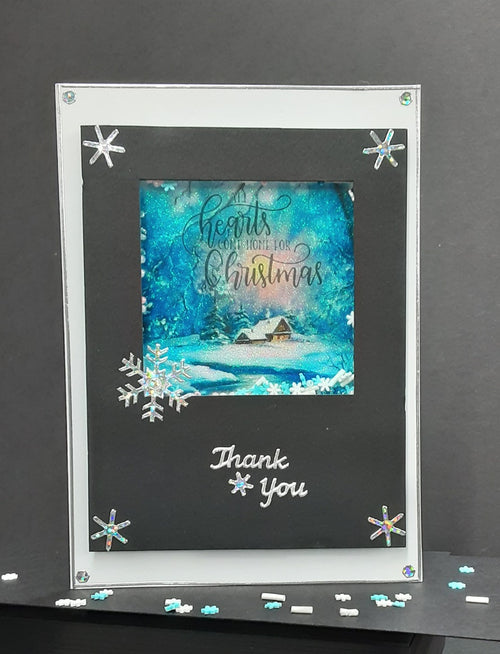 Snowy Cabin Shaker Sheet, Vintage Hues Art Acetate