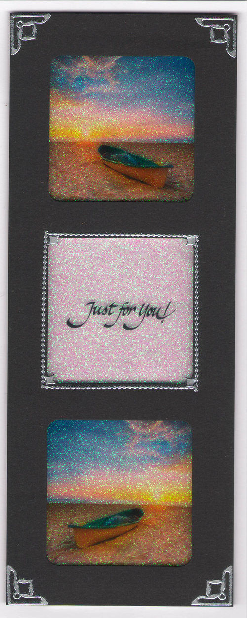 GlitterFilm & Vintage Hues 12 Slimline Card Kit Sunset Boats For You