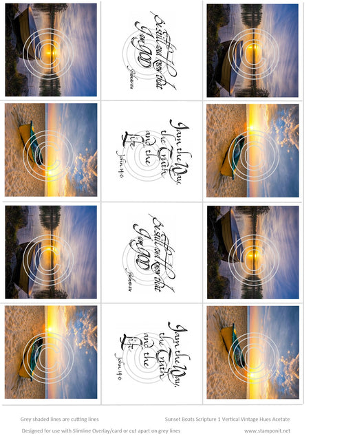 Sunset Boats Scripture 1 Slimline Vintage Hue Acetate